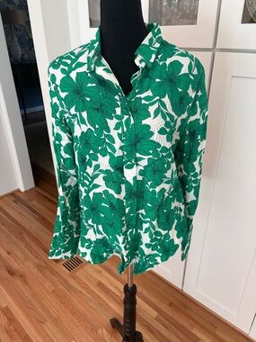 J.Crew Floral Button-Down Blouse – Size 10